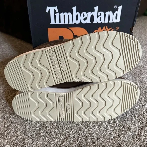 Men's Timberland PRO Wedge 6" Soft Toe Moc-Toe Work Boots Coconut Brown - Picture 7 of 7